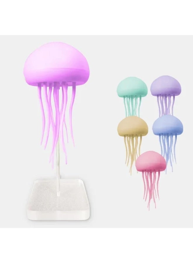 Jellyfish Lamp - LED Round Jellyfish Light Lamp with Dancing Legs and Changing Colors - 12 LED Multicolor Bulbs - Calming Jellyfish Lamp for Home Office Decor - Perfect Gifts for Kids and Adults - Color Changing Jellyfish Night Light - Image 1